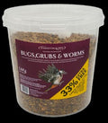 J&J Dried Bugs Grubs & Worms 1.6kg TUB x 1