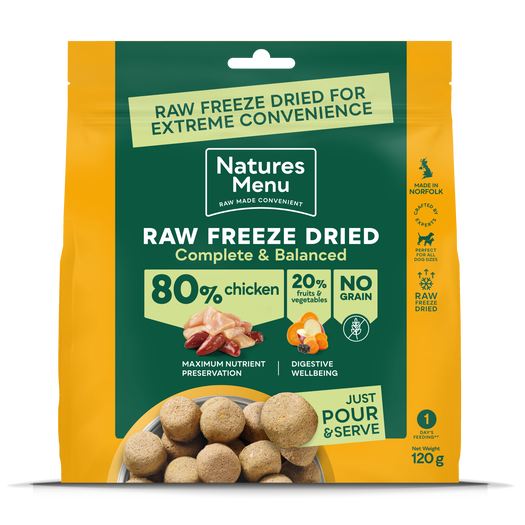 Natures Menu Raw Freeze Dried Chicken Nuggets 7 x 120g