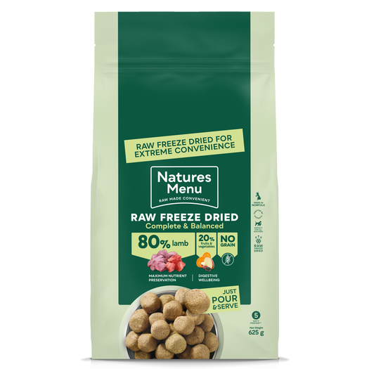 Natures Menu Complete Lamb Freeze Dried Dog Food Nuggets 4 x 625g