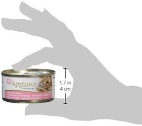 Applaws 100% Natural Wet Cat Food Tins, Tuna Fillet with Prawn in Broth 70 g for Adult Cats (24 x 70 g Tins)