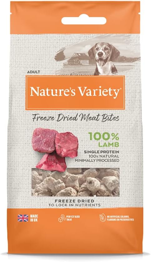 NATURE'S VARIETY FREEZE DRIED MEAT BITES LAMB (12 x 20g)