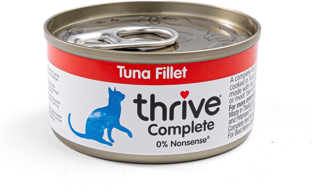 Thrive Complete Tuna Fillet Wet Kitten Food – Complete & Balanced – 12 x 75g Cans