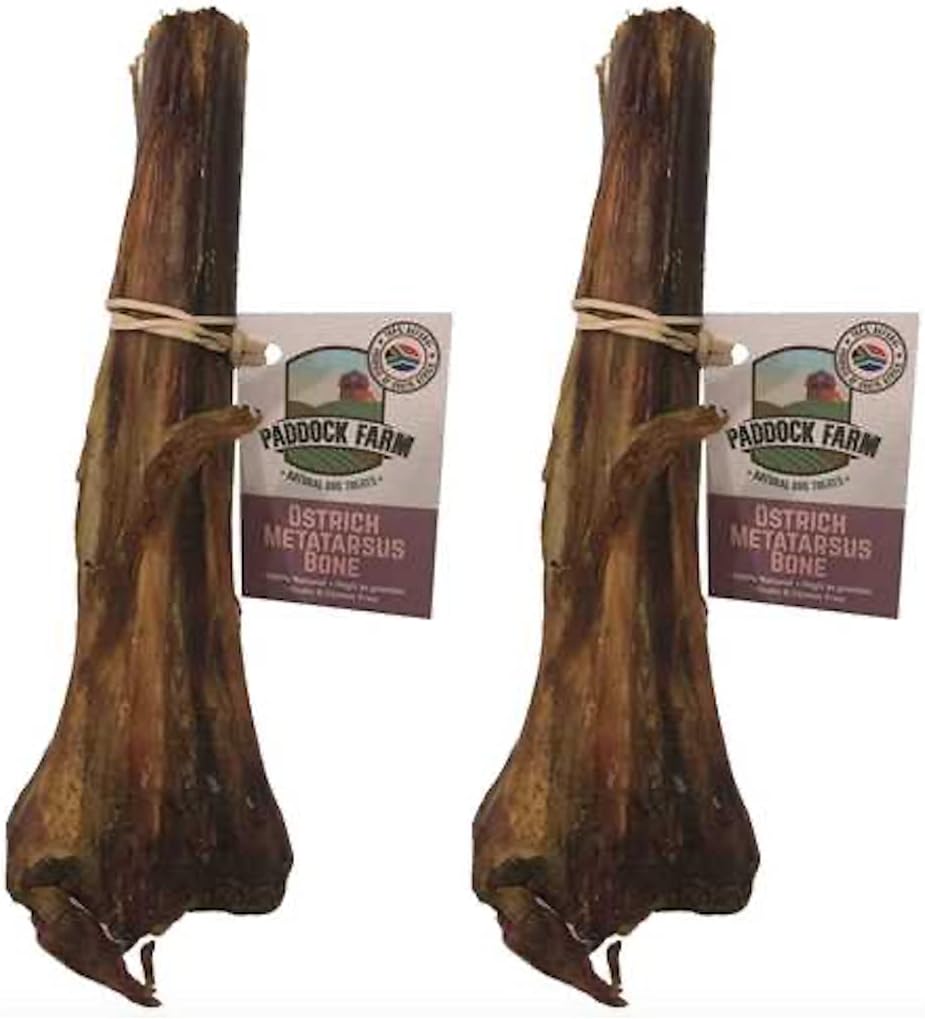 Antos Antler Ostrich Metatarsus Bones Dog Chew Pack of 2