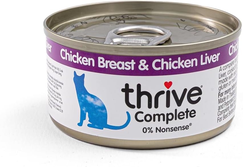 Thrive Cat 100% COMPLETE - CHICKEN BREAST & CHICKEN LIVER (Pack of 12)