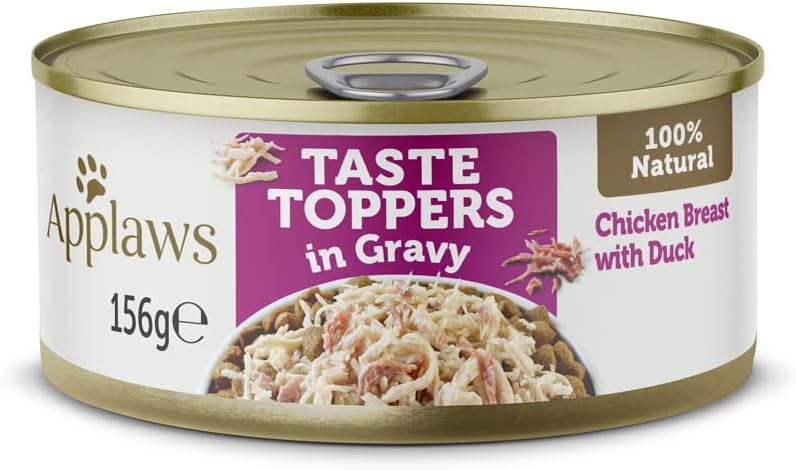 Applaws 100% Natural Wet Dog Food Tins, Chicken Breast with Duck in Gravy, 156g (Pack of 12)