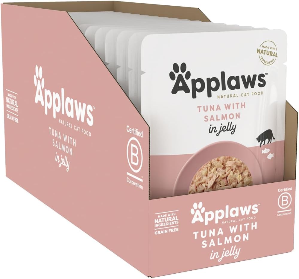 Applaws Cat Pouch Tender Tuna & Salmon in Jelly 70g x 16