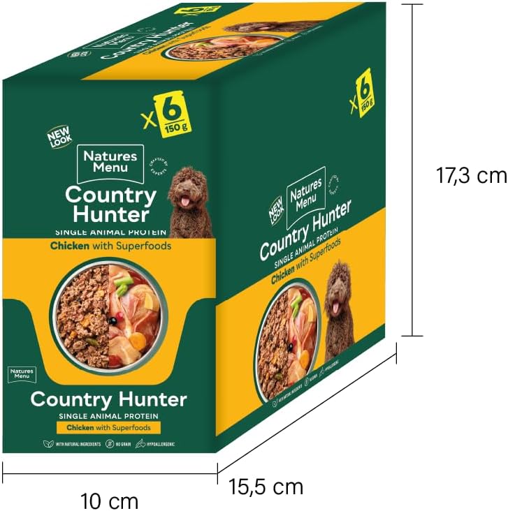 Country Hunter Dog Food Pouch Free Range Chicken (6 x 150g)
