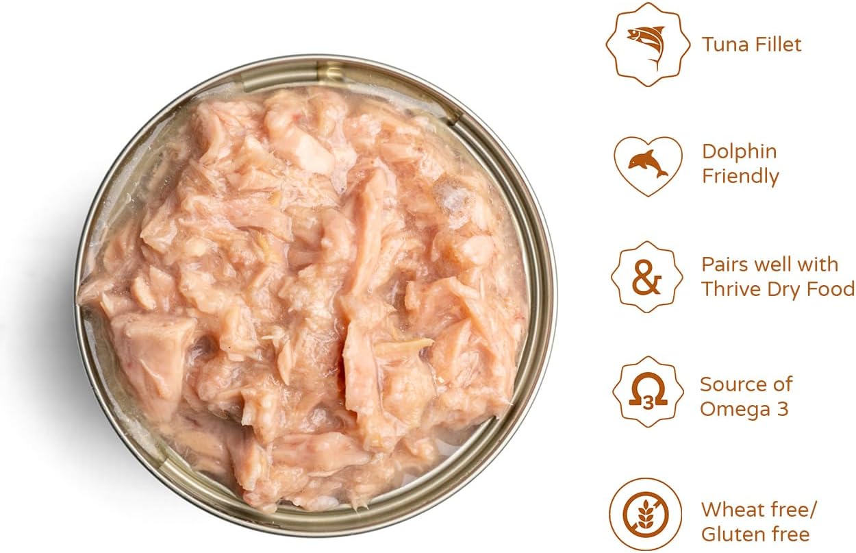 Thrive Complete Tuna Fillet Wet Kitten Food – Complete & Balanced – 12 x 75g Cans