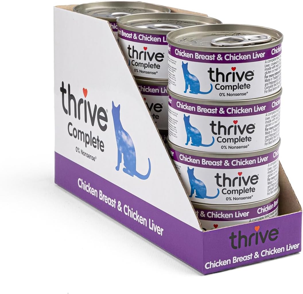 Thrive Cat 100% COMPLETE - CHICKEN BREAST & CHICKEN LIVER (Pack of 12)