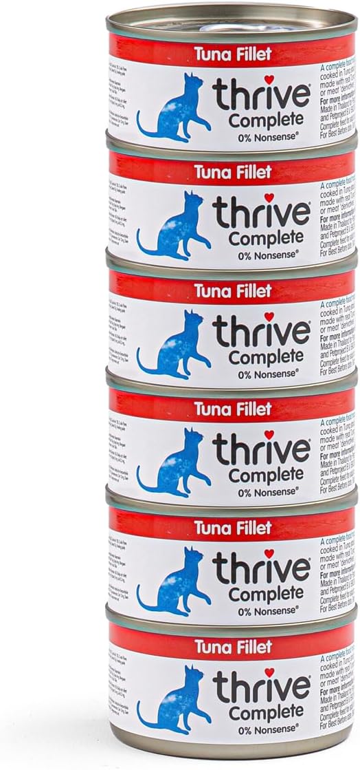 Thrive Complete Tuna Fillet Wet Kitten Food – Complete & Balanced – 12 x 75g Cans