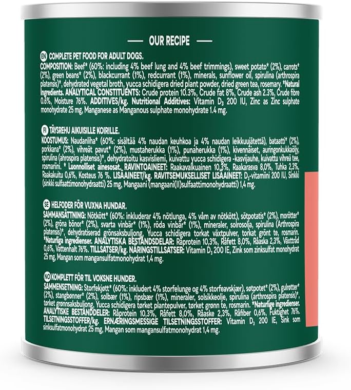 Natures Menu Country Hunter Dog Food Can Beef with Superfoods (6 x 600g)