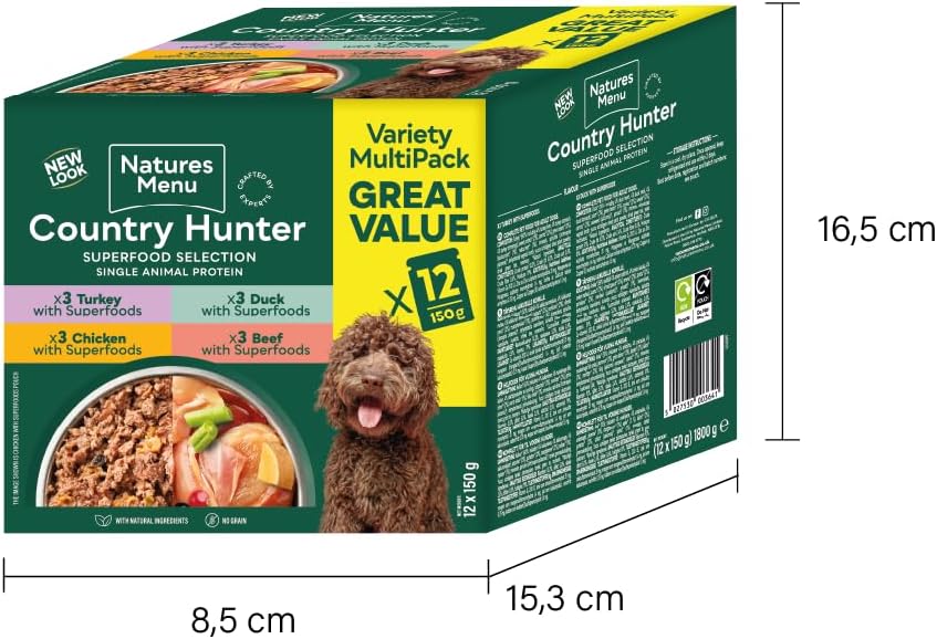 Country Hunter Natures Menu Superfood Selection Pouches for Dogs (12x 150 g)