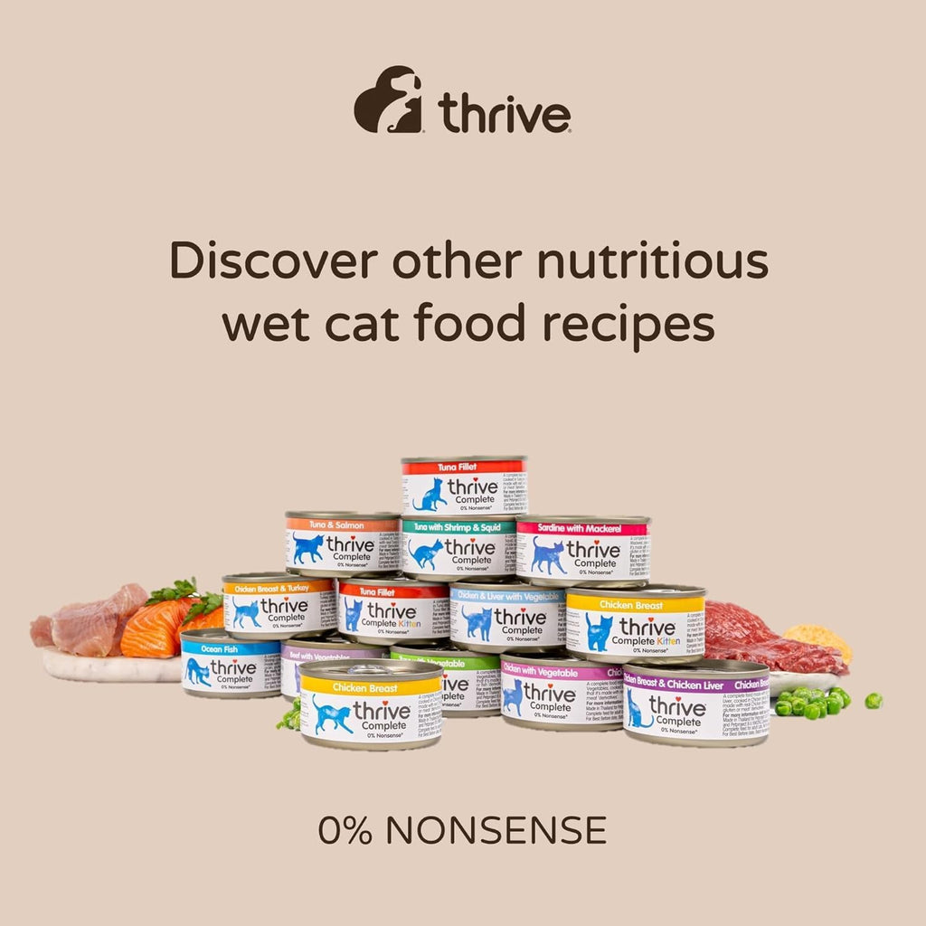 Thrive Cat 100% COMPLETE - CHICKEN BREAST & TURKEY (Pack of 12)