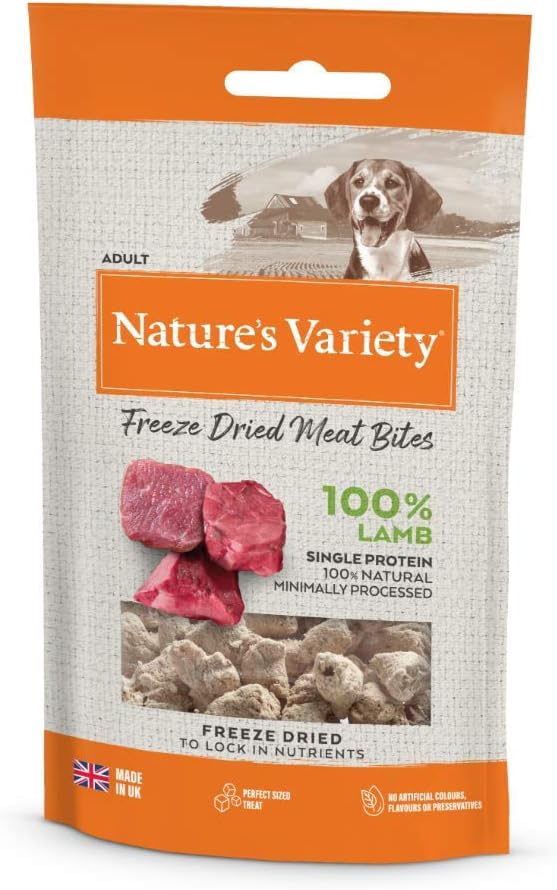 NATURE'S VARIETY FREEZE DRIED MEAT BITES LAMB (12 x 20g)