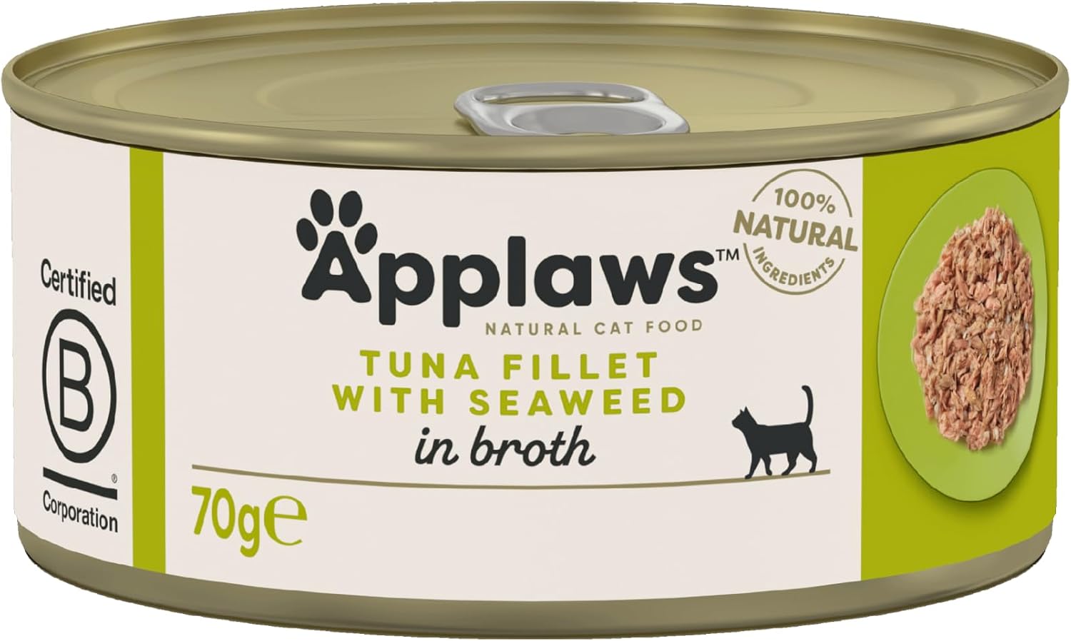 Applaws Cat Can Tuna Fillet & Seaweed in Broth 70g x 24