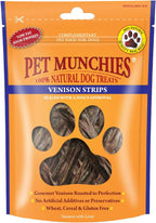 Pet Munchies Dog Treats Venison Strips 75g x 8