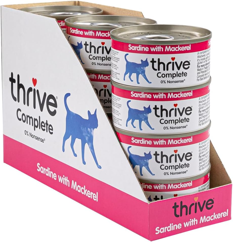 Thrive Cat Can Sardine & Mackerel in Gravy 75g x 12