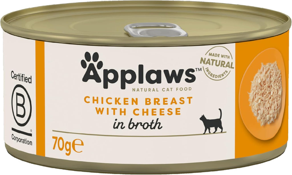 Applaws Cat Can Chicken & Cheese in Broth 70g x 24