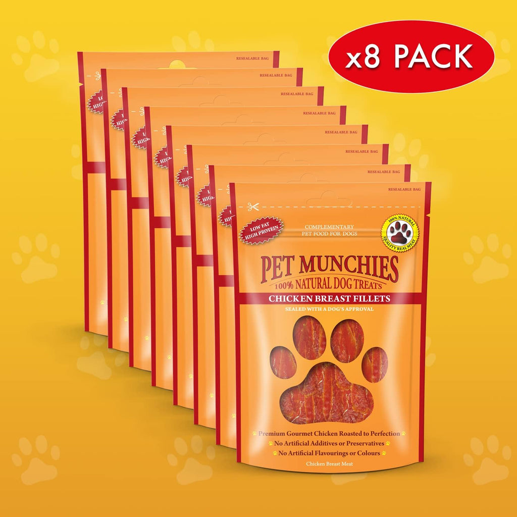 Pet Munchies Dog Treats Chicken Breast Fillets 100g x 8