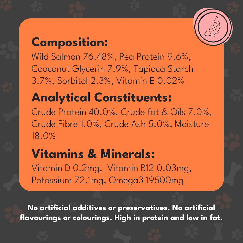 Pet Munchies Dog Treats Wild Salmon Strips 80g x 8