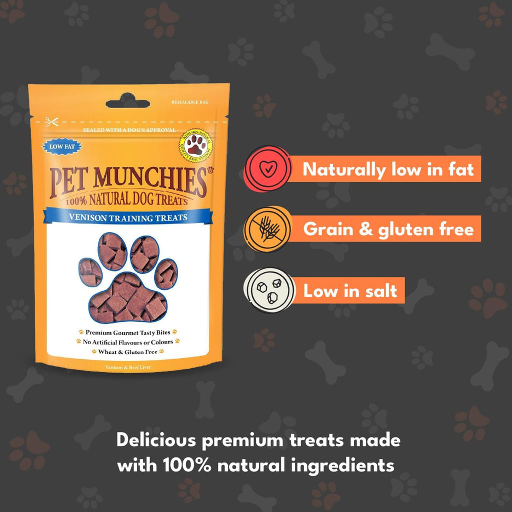 Pet Munchies Dog Training Treats Venison 50g x 8