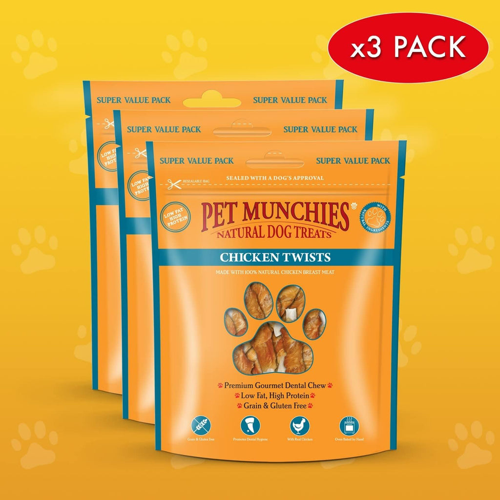 Pet Munchies Dog Treats Chicken Twists 290g x 3