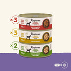 Applaws 100% Natural Wet Dog Food Tin, Grain Free Meat Selection with Vegetables in Stew Tin 8 x 156g Tins