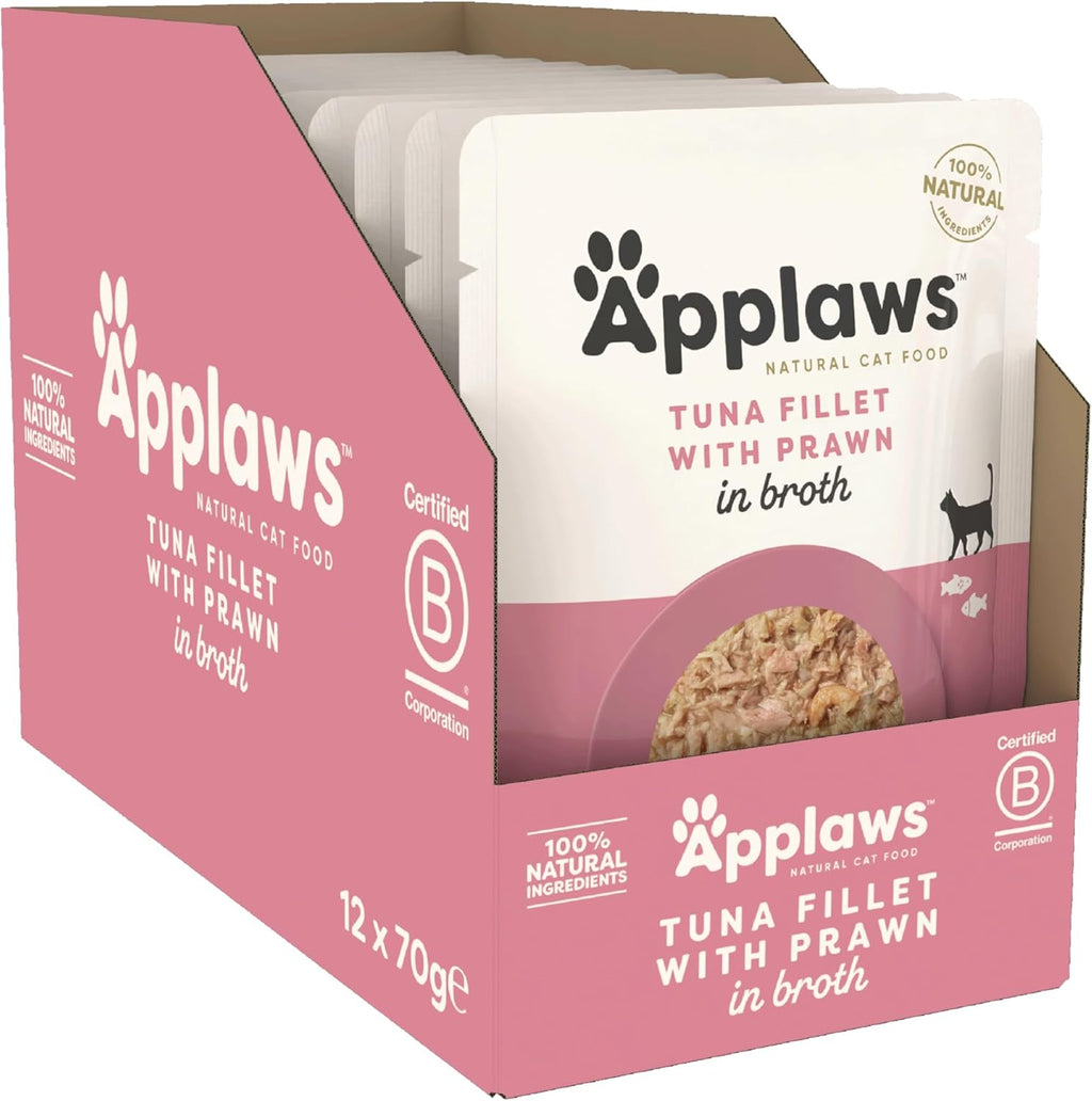 Applaws Cat Pouch Tuna & Pacific Prawn 70g x 12