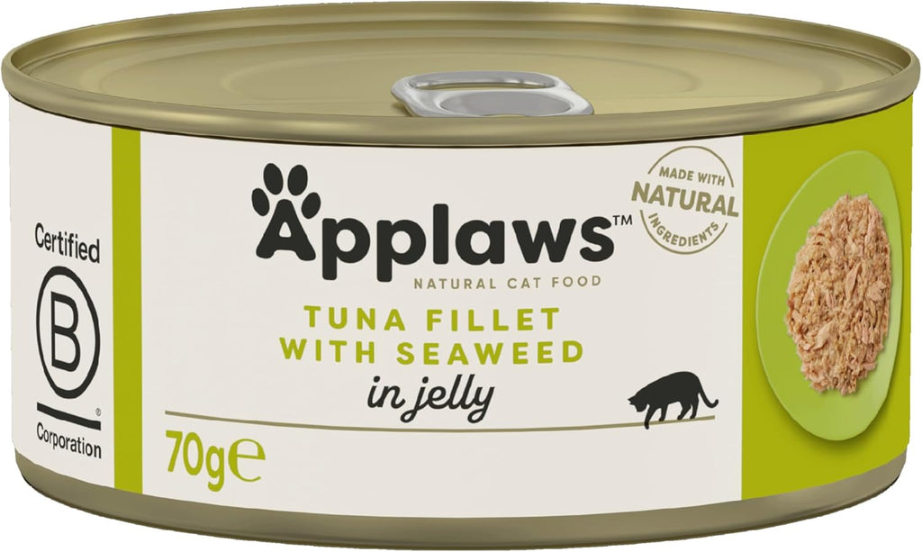 Applaws Cat Can Tuna & Seaweed in Jelly 70g x 24