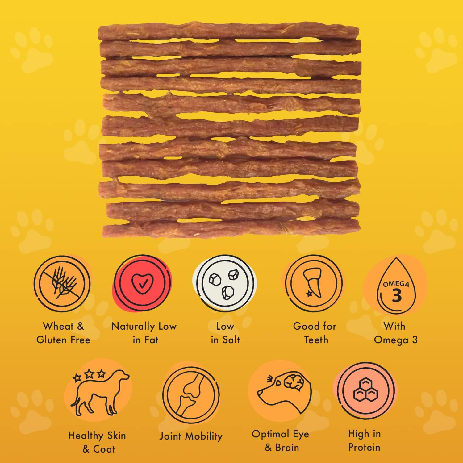 Pet Munchies Dog Treats Wild Salmon & Sweet Potato Dental Sticks 90g x 8