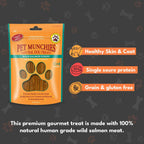 Pet Munchies Dog Treats Wild Salmon Strips 80g x 8