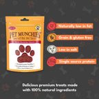Pet Munchies Duck Dog Training Treats, Grain Free Tasty Bites with Natural Real Meat, Low in Fat 50g (Pack of 8)