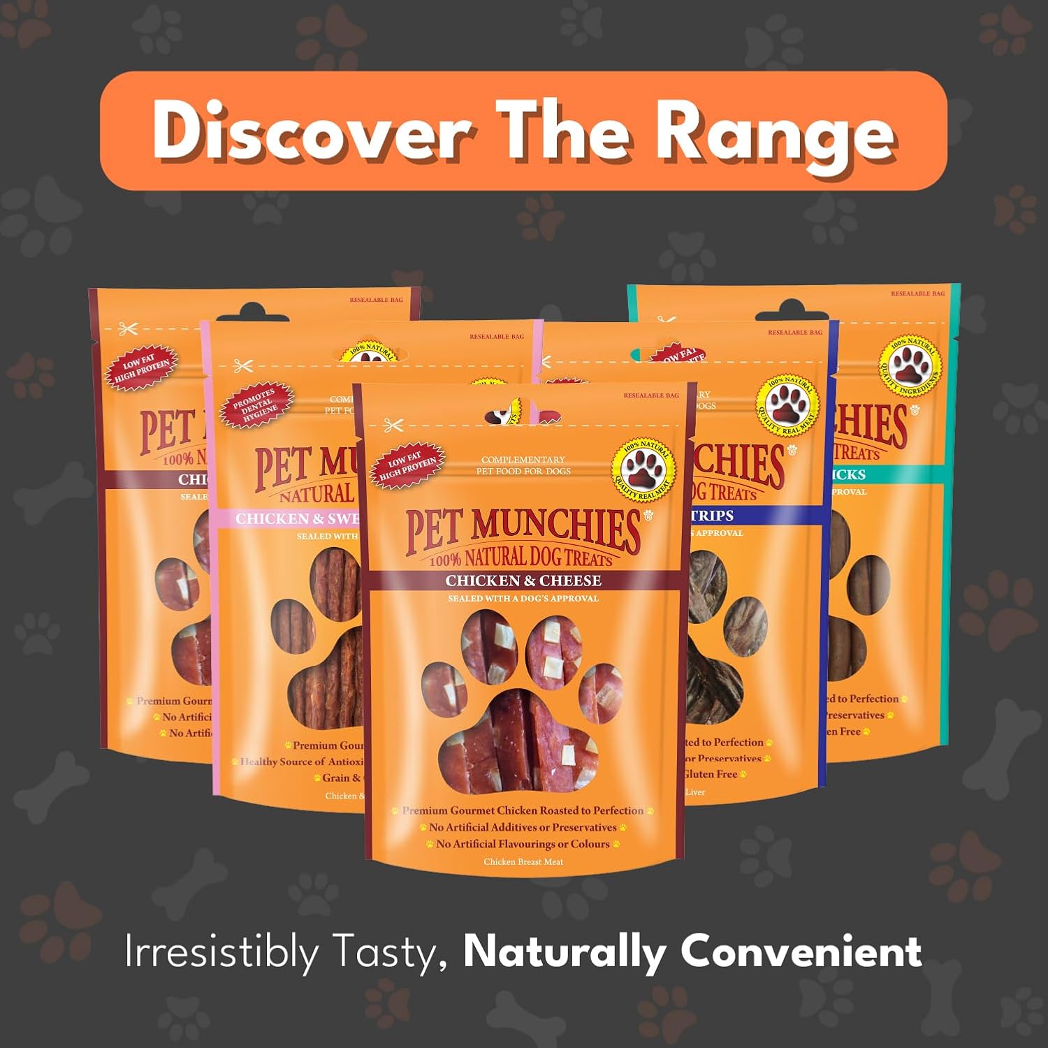 Pet Munchies Dog Treats Chicken & Cheese 100g x 8
