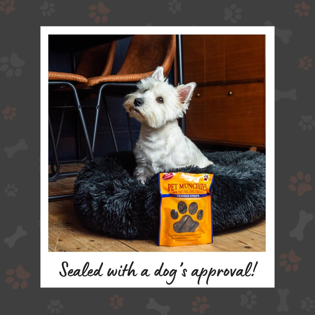 Pet Munchies Dog Treats Venison Strips 75g x 8