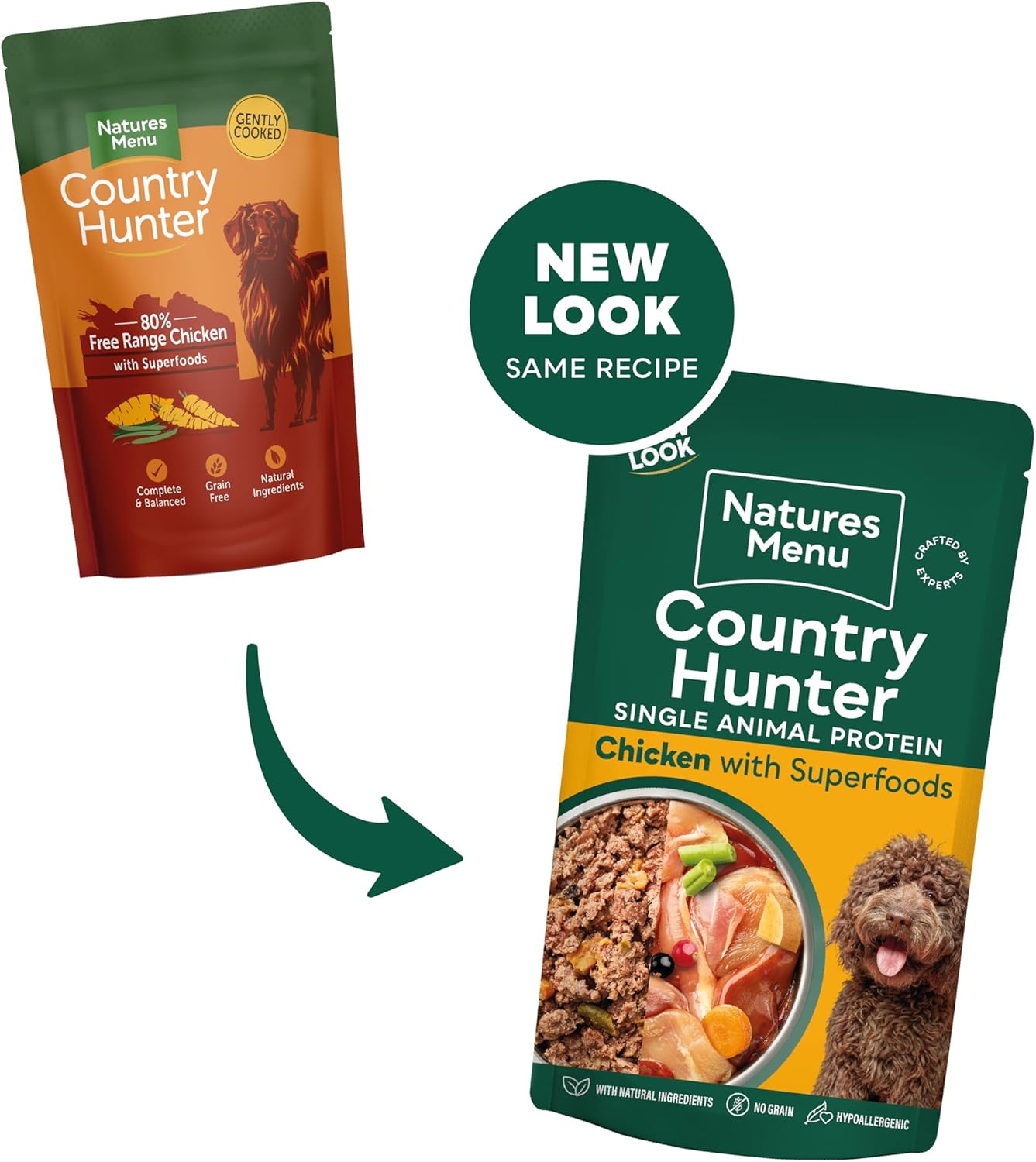 Country Hunter Dog Food Pouch Free Range Chicken (6 x 150g)