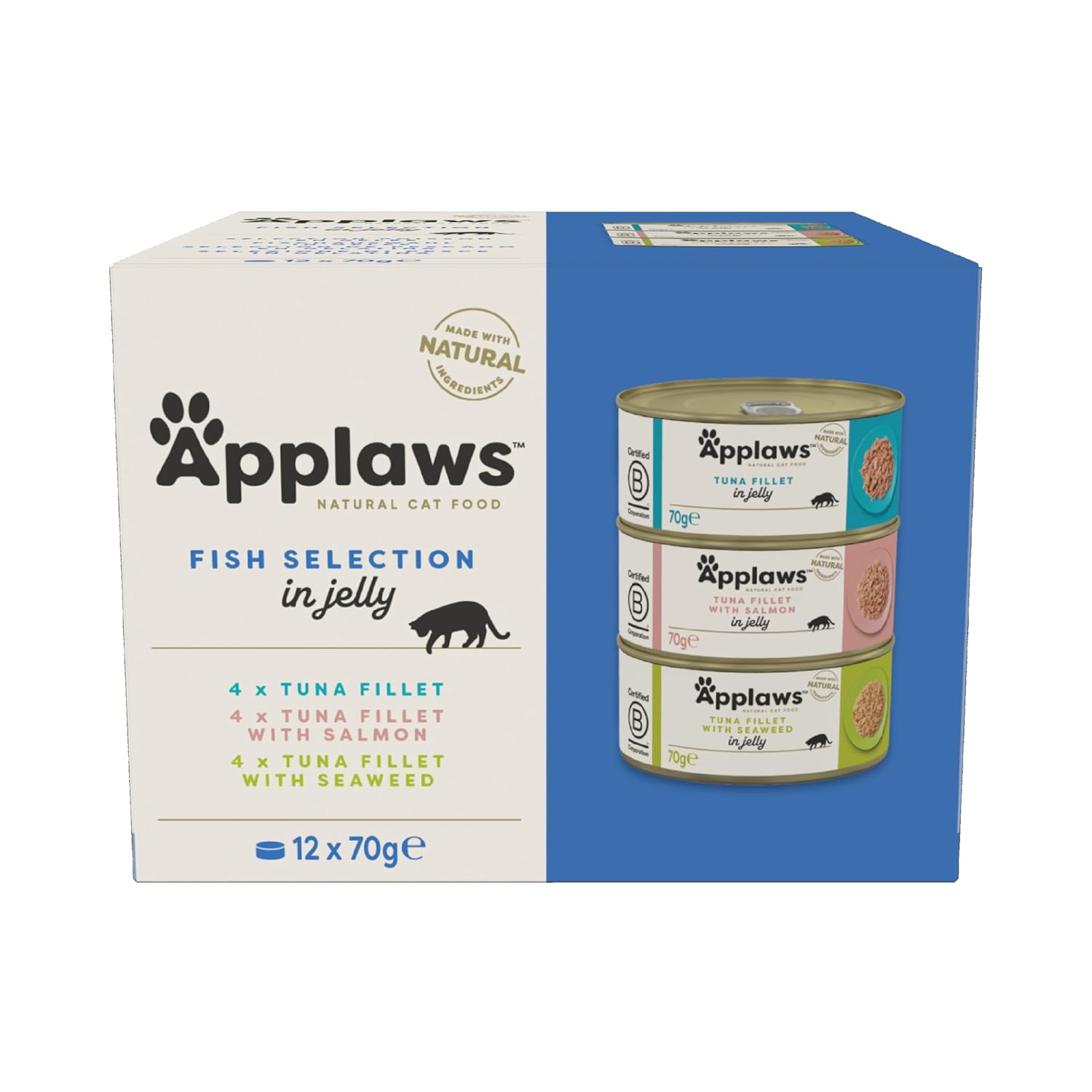 Applaws Cat Can Fish Selection in Jelly 70g 12pk x 1