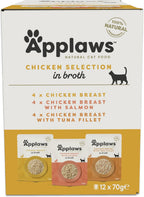 Applaws Cat Pouch Multipack - Chicken Selection in Broth 70g 12pk x 1