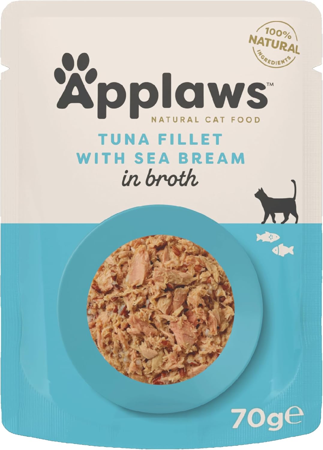 Applaws Cat Pouch Tuna Fillet & Sea Bream 70g x 12