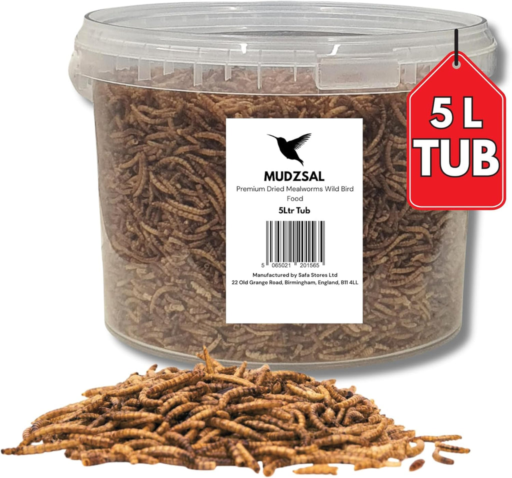 Mealworms Tub Wild Bird Food – High Energy, No Mess Bird Feed