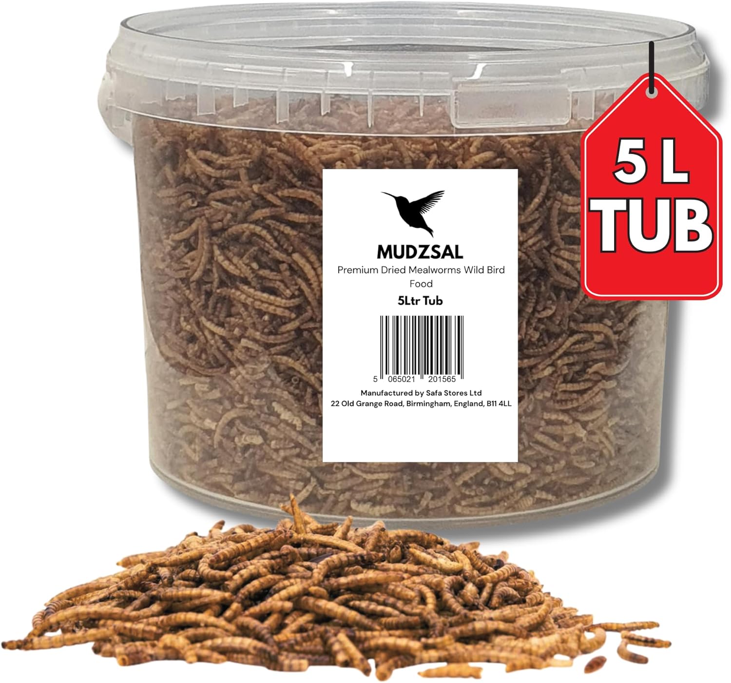 Mealworms Tub Wild Bird Food – High Energy, No Mess Bird Feed