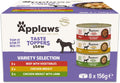 Applaws 100% Natural Wet Dog Food Tin, Grain Free Meat Selection with Vegetables in Stew Tin 8 x 156g Tins