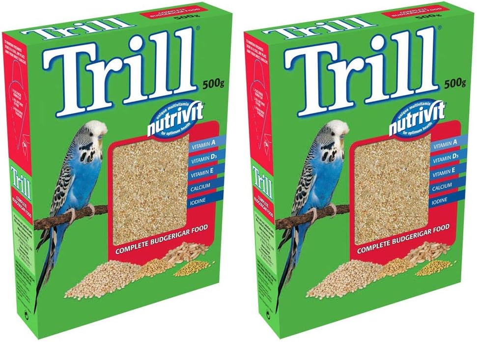 Bird Supplies Trill Nutrivit Complete Budgie Food With Vitamins 500g (2 Pack)