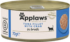 Applaws 100% Natural Wet Cat Food, Tuna with Crab, 70g (Pack of 24)