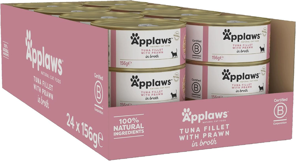 Applaws Cat Can Tuna & Prawn in Broth 156g x 24