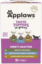 Applaws Natural Wet Dog Food Pouch, Grain Free Mixed Selection in Gravy 6 x 85g Pouches