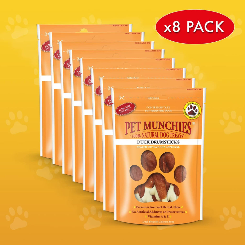 Pet Munchies Dog Treats Duck Drumsticks 100g x 8