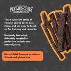 Pet Munchies Dog Treats Venison Strips 75g x 8