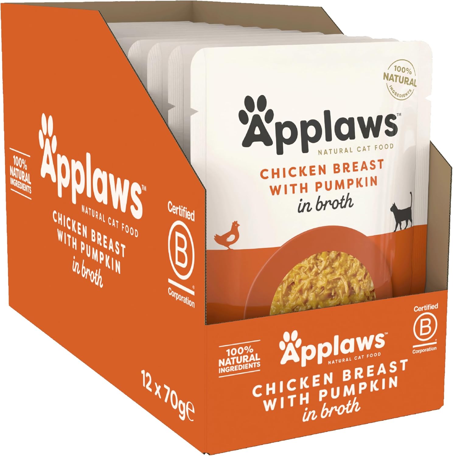 Applaws Cat Pouch Chicken & Pumpkin 70g x 12