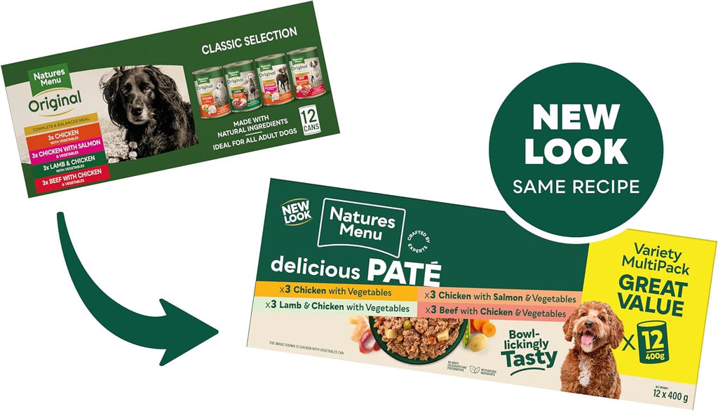 Natures Menu Wet food for Adult Dogs - Multipack 12 x 400g