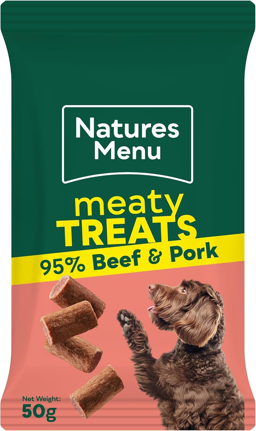 Natures Menu Meaty Treats for Adult Dogs with Beef - 12 x 50g